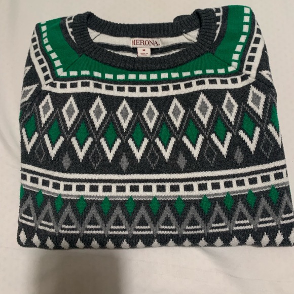 Merona Sweaters - Merona sweater size medium casual color gray and green long sleeve